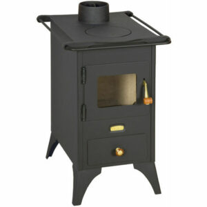 CHAUFFAGE BOIS MODELE RETRO MINI CHEMINEE AVEC POT EN FONTE PRITY MINI 5 KW